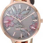 Nine West Women's Floral Dial Strap Watch